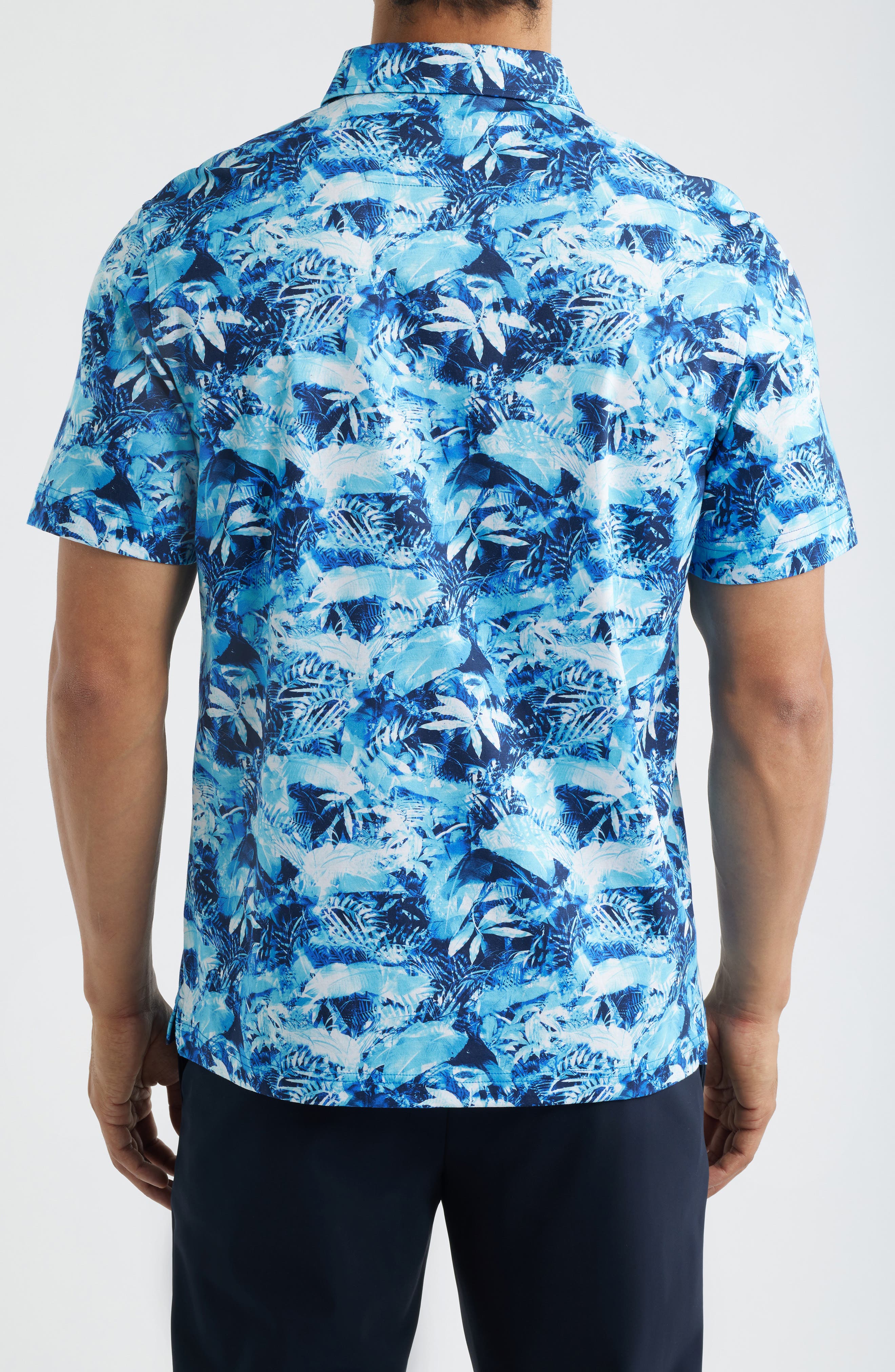 Hendrix Digital Abstract Print Pima Cotton Polo - image 2