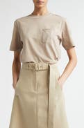 Moncler Mixed Media Patch Pocket T-Shirt