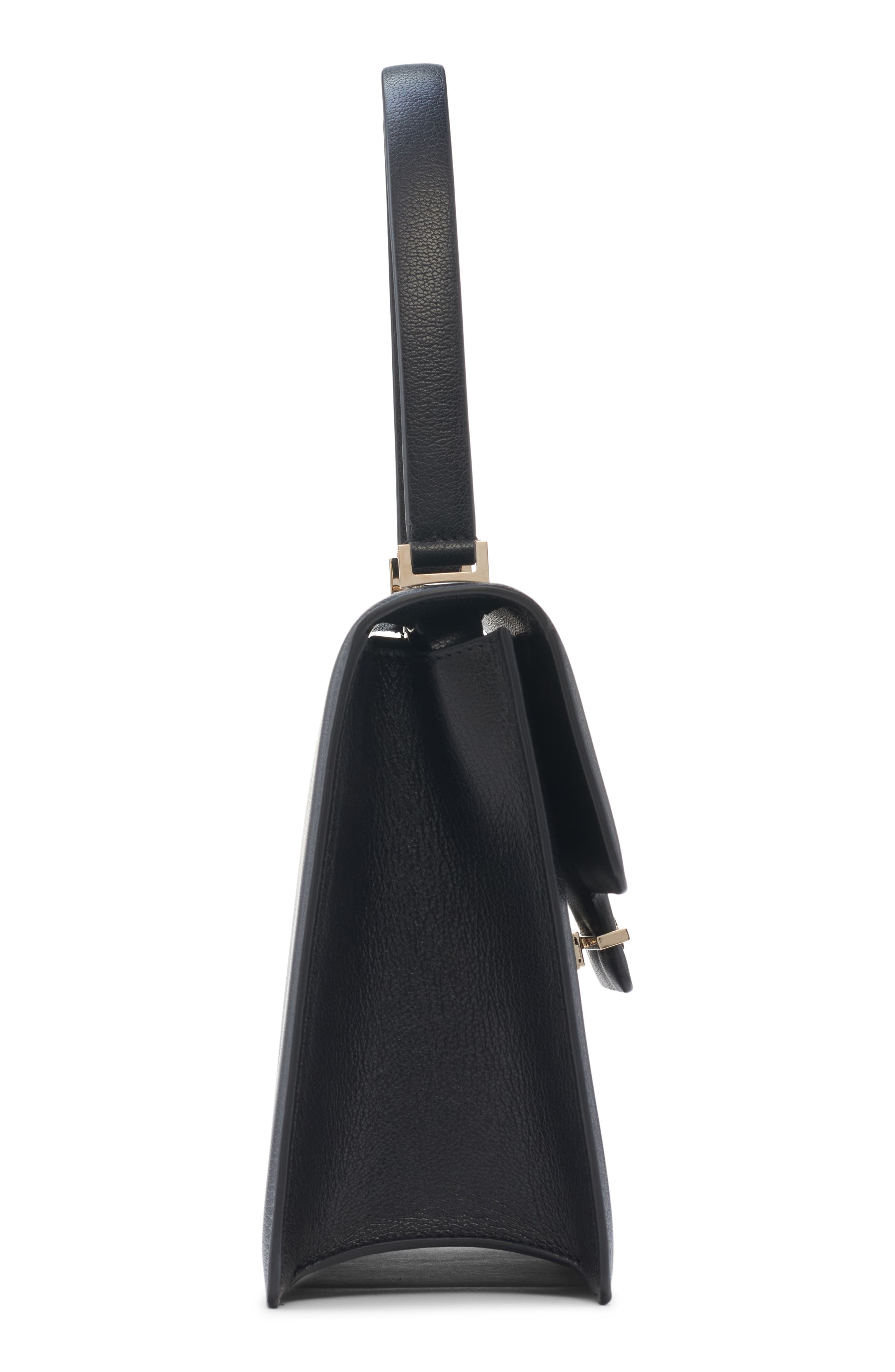 TOM FORD Small Double T Leathe Top Handle Bag, Alternate, color, Black