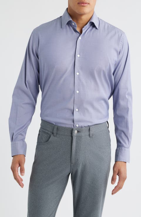 Campbell Solid Stretch Cotton & Modal Blend Button-Down Shirt