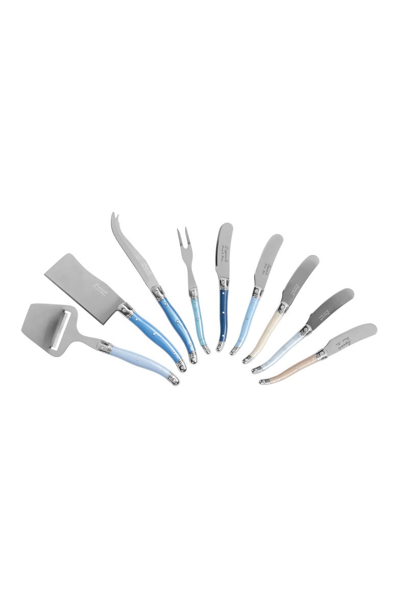 9-Piece Laguiole Cheese Knife Set, Alternate, color, BLUE