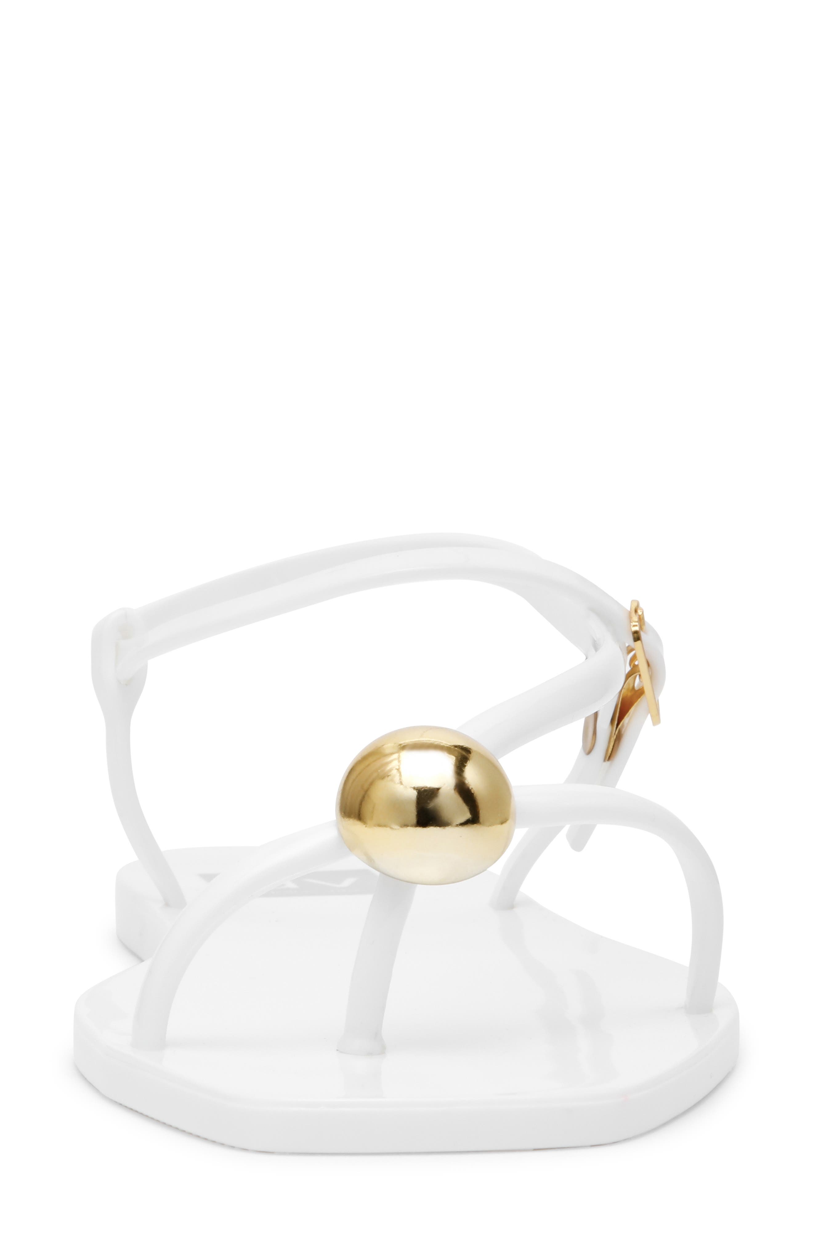Jossie Flat Sandal, Alternate, color, WHITE