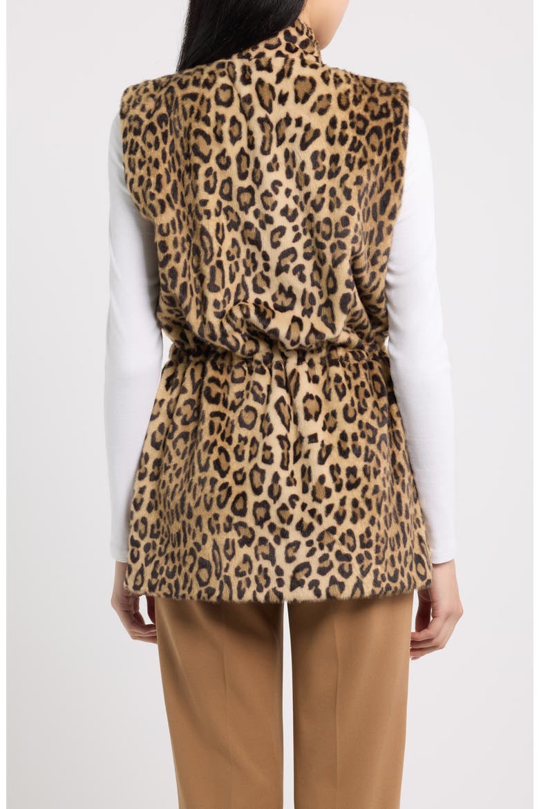 Leopard Print Faux Fur Vest, Alternate, color, VICUNA MULTI