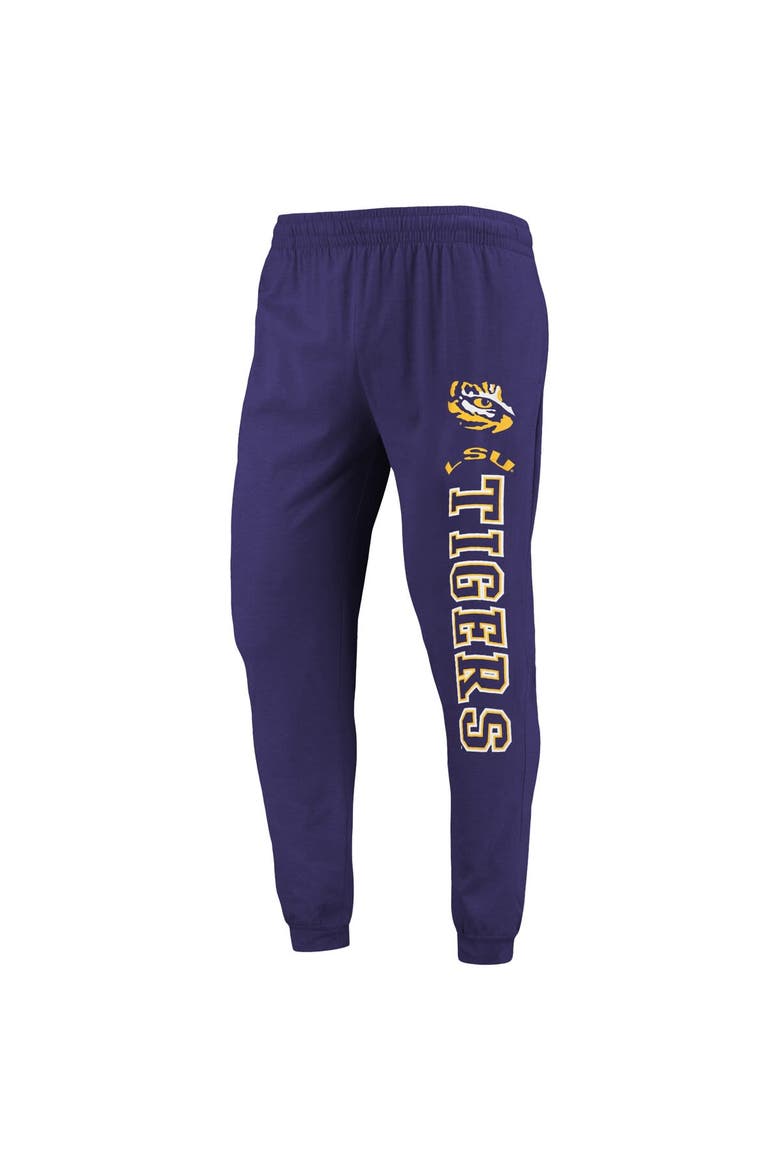Men's Concepts Sport Purple/Heather Charcoal LSU Tigers Meter Long Sleeve Hoodie T-Shirt & Jogger Pajama Set, Alternate, color, Purple