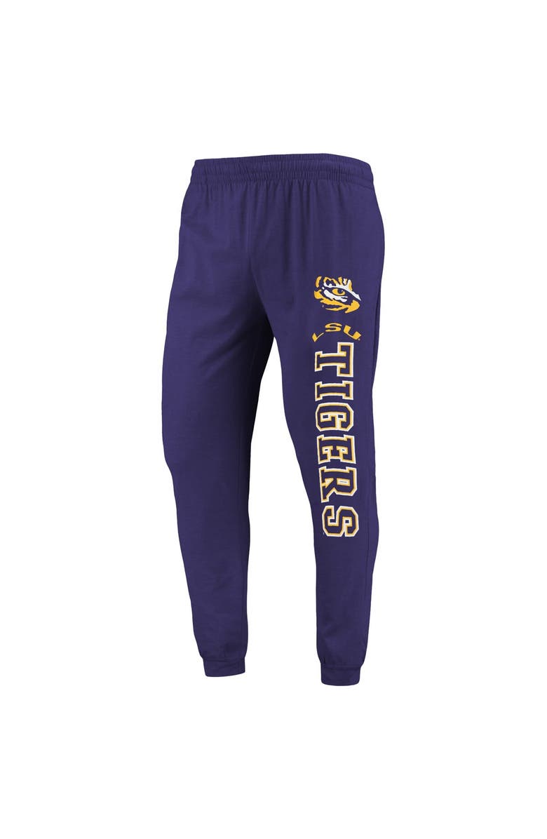 CONCEPTS SPORT Men's Concepts Sport Purple/Heather Charcoal LSU Tigers Meter Long Sleeve Hoodie T-Shirt & Jogger Pajama Set, Alternate, color, 