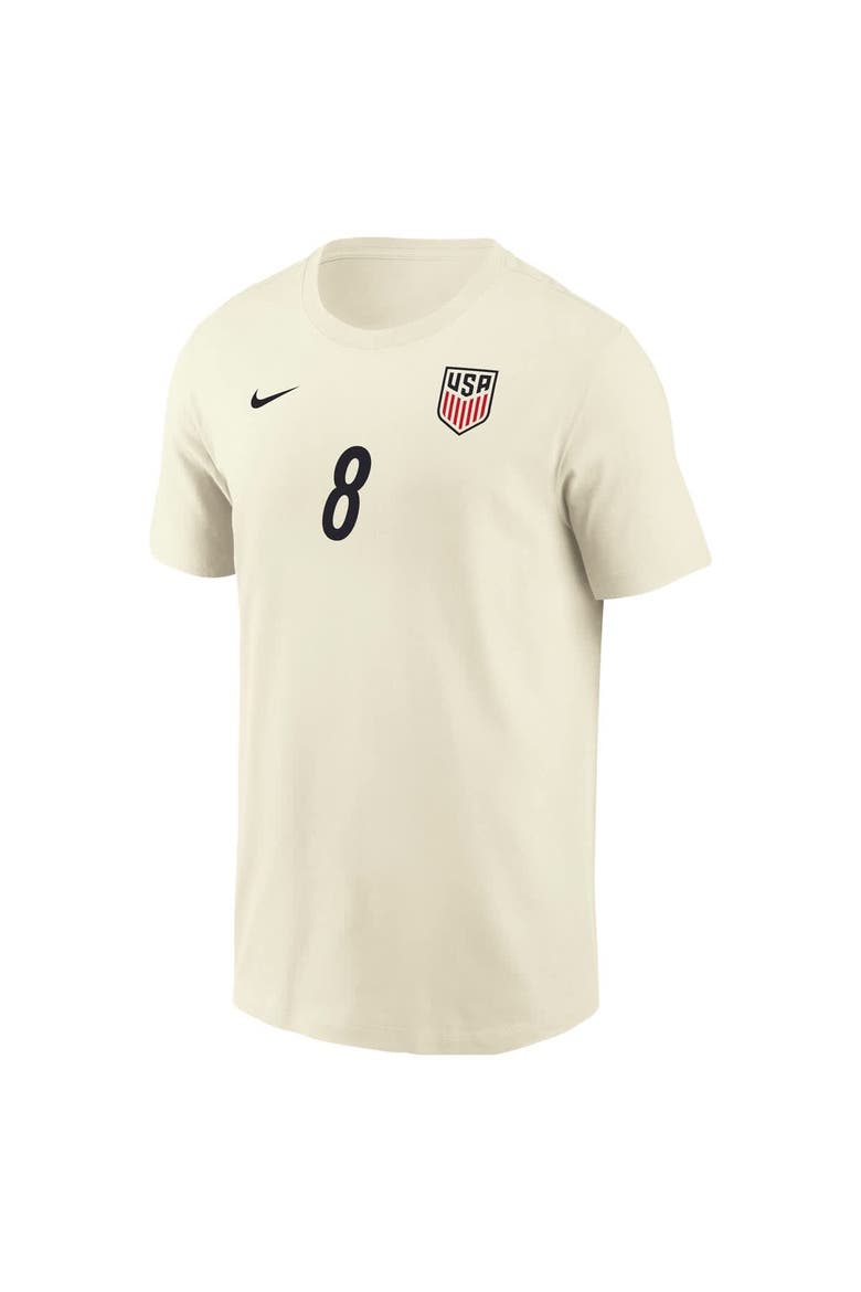 Men's Nike Weston McKennie Cream USMNT Home Name & Number T-Shirt, Alternate, color, Cream