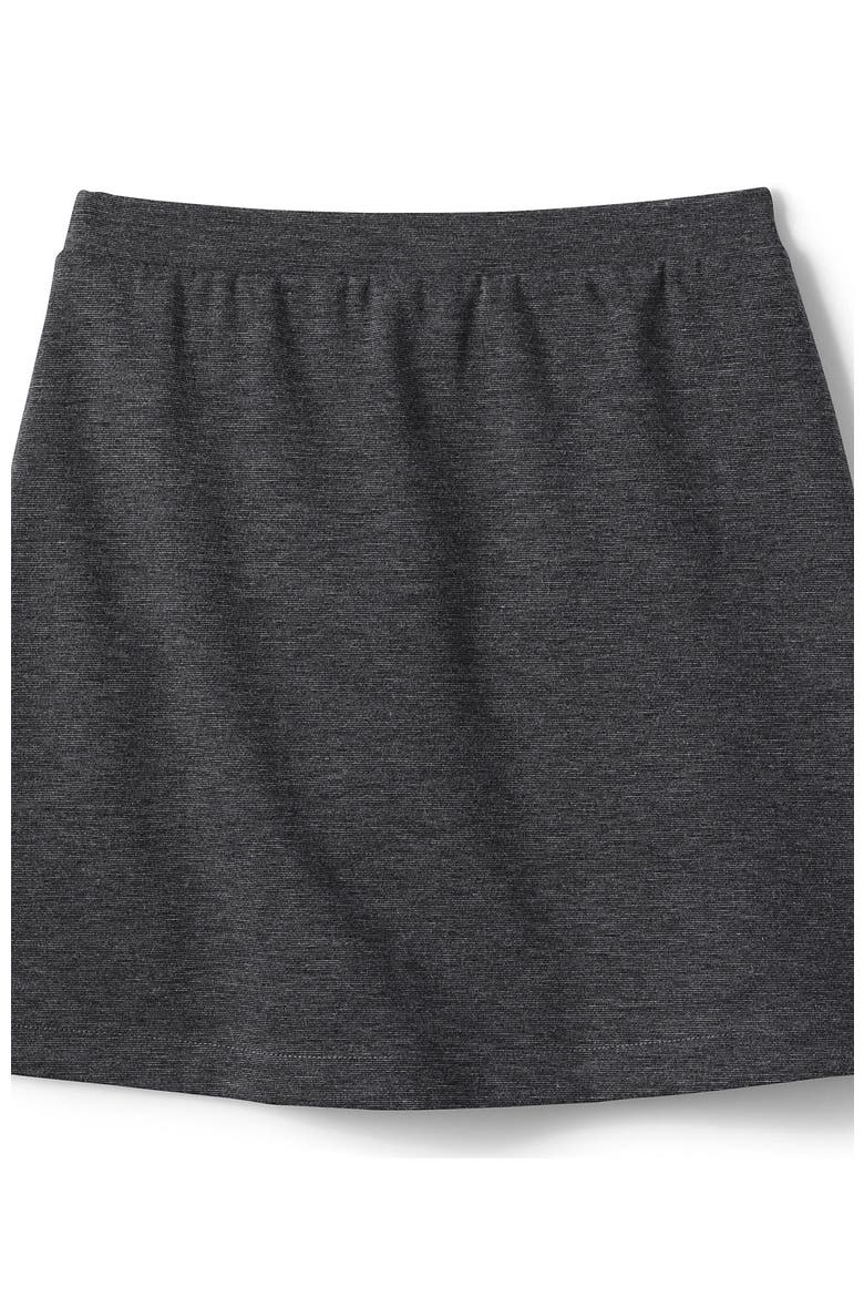 School Uniform Girls Ponte Button Front Skort, Alternate, color, Charcoal Heather
