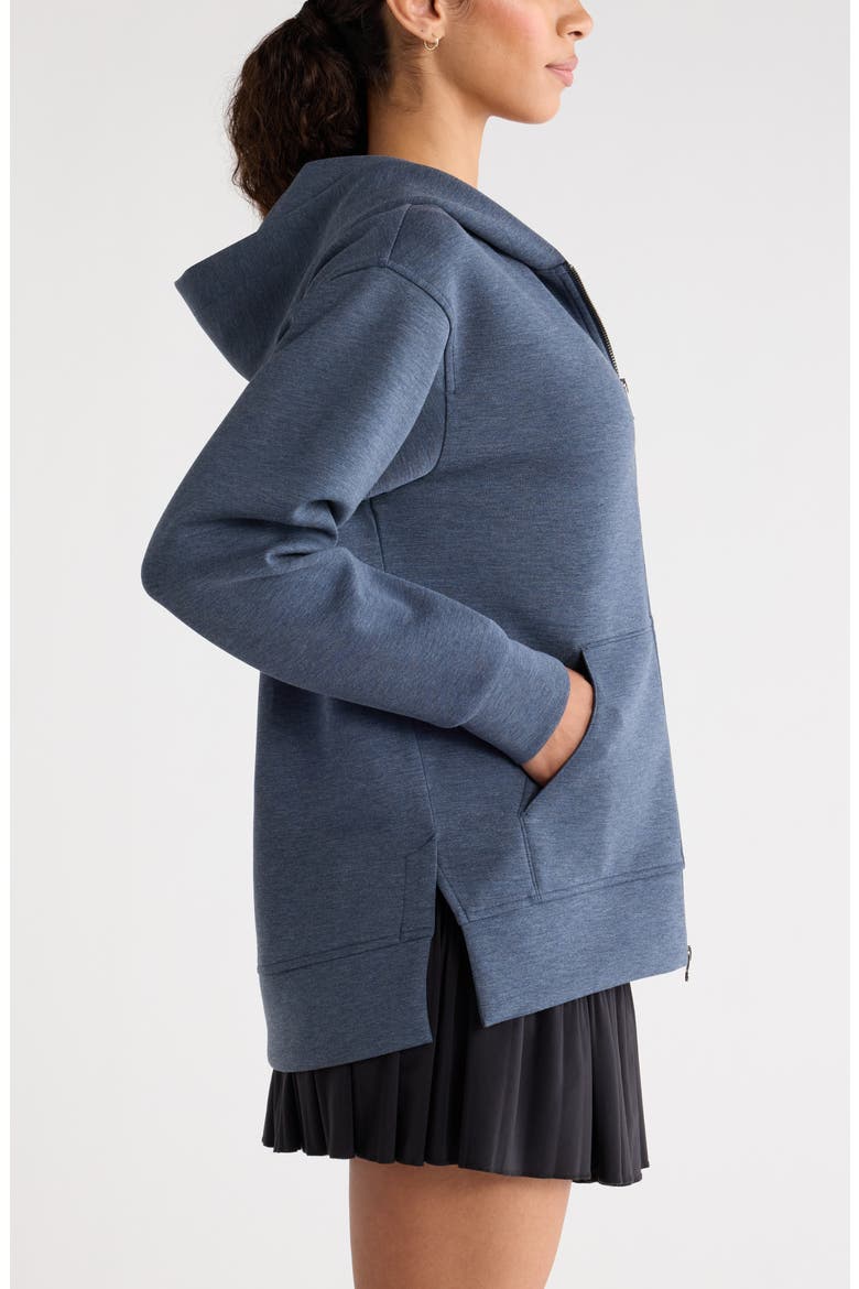 Ultra Luxe Volume Zip Hoodie, Alternate, color, NAVY ARMADA HEATHER
