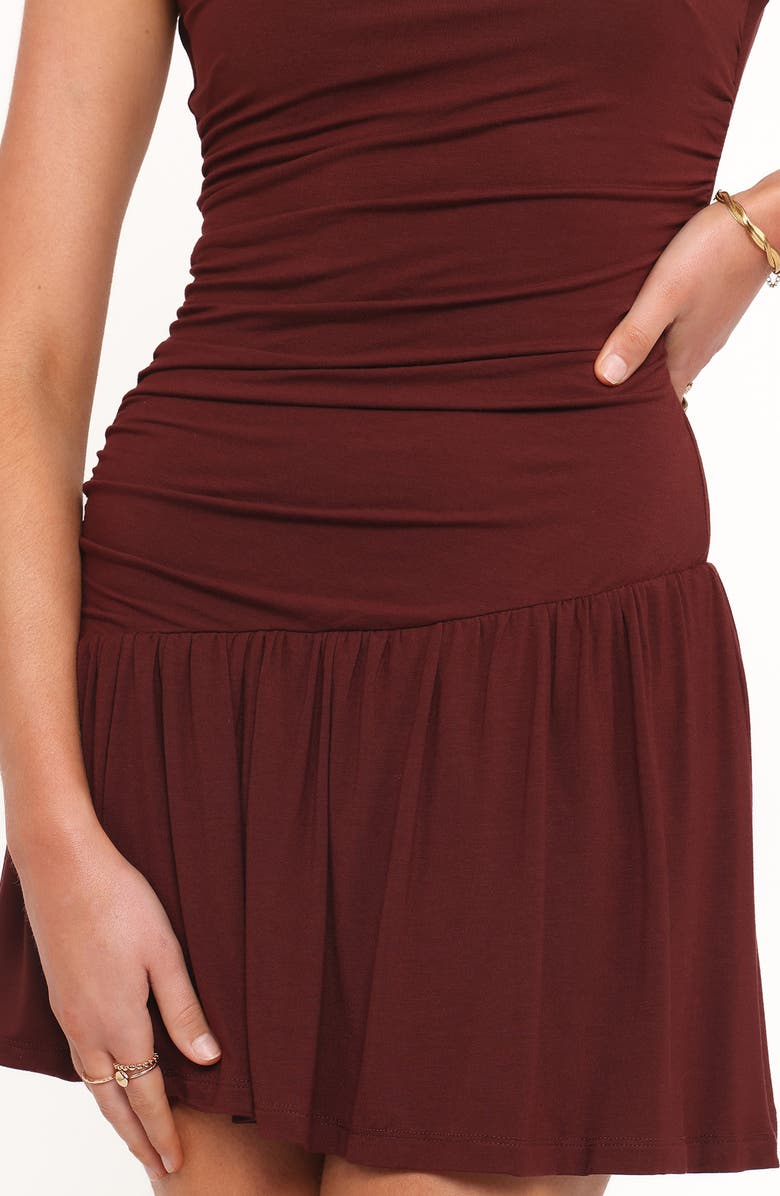 Petal & Pup Troyan Drop Waist Minidress, Alternate, color, Chocolate Brown