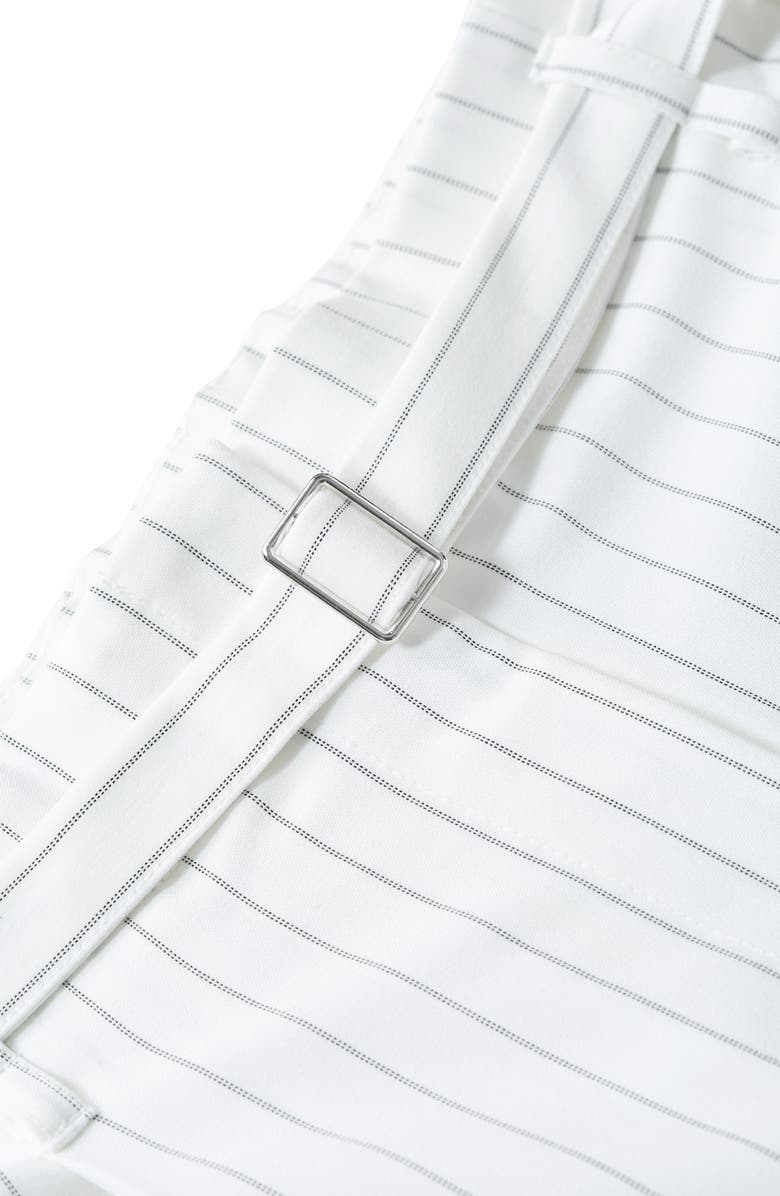 City Chic Belted Pinstripe Wide Leg Pants, Alternate, color,