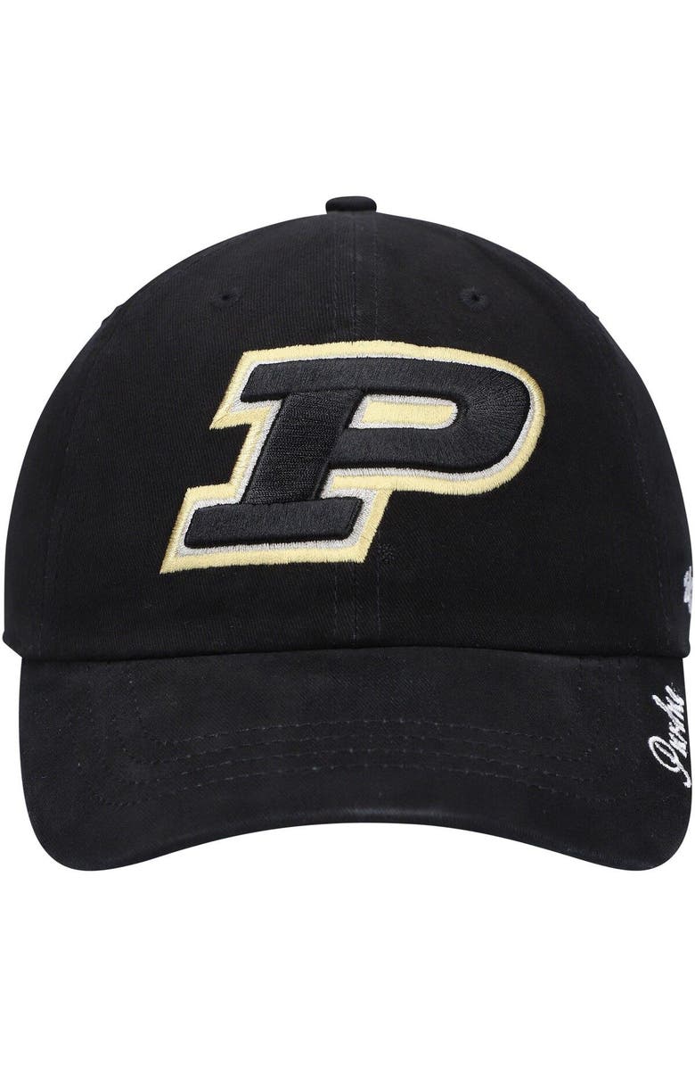 '47 Women's '47 Black Purdue Boilermakers Miata Clean Up Logo Adjustable Hat, Alternate, color, 