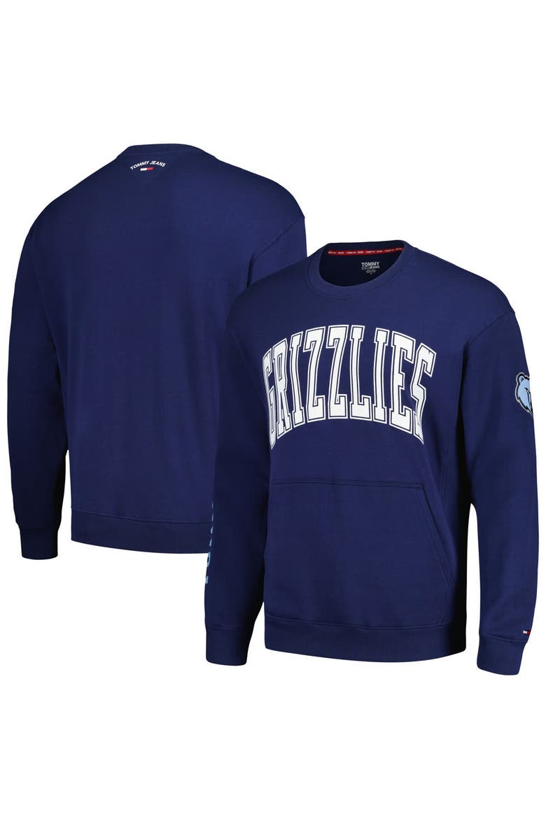 Men's Tommy Jeans Navy Memphis Grizzlies Henry Pullover Sweatshirt, Alternate, color, Navy