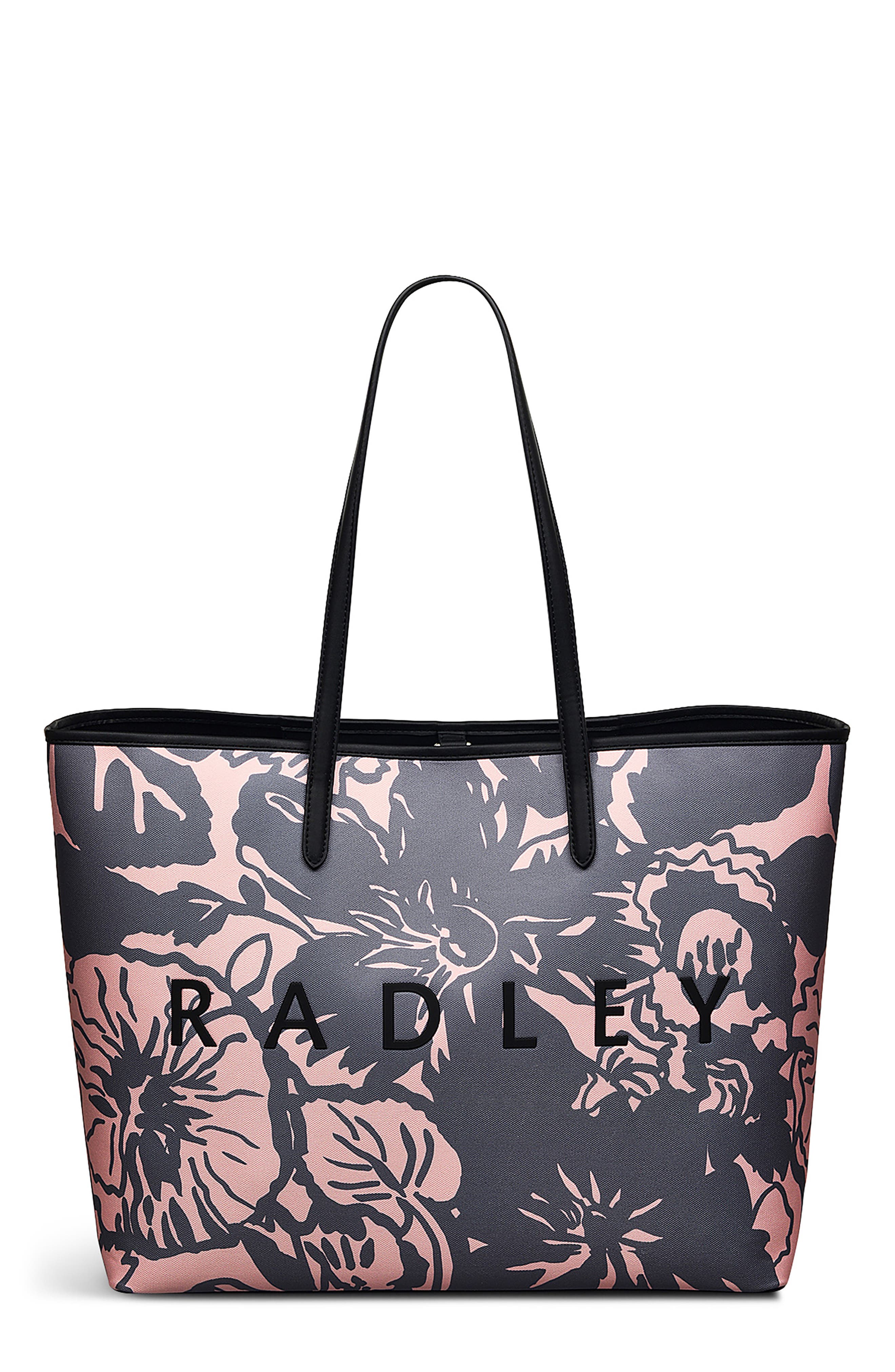 Radley Southwell Gardens Floral Large Tote Bag, Main, color, Black