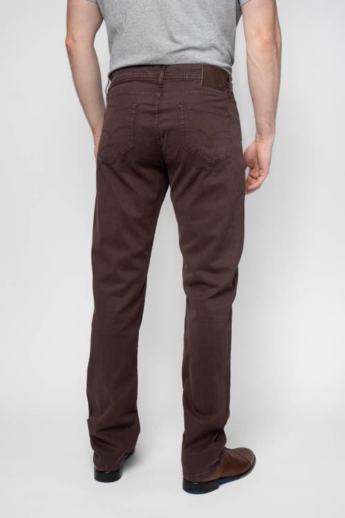 Jack Of Spades Jack Fit Five Pocket Pants In Brushed Burgundy