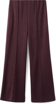 MANGO Pleated Wide Leg Pull-On Pants