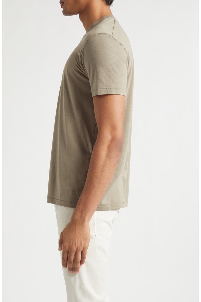Short Sleeve Lyocell & Cotton Crewneck T-Shirt, Alternate, color, OLIVE GREEN
