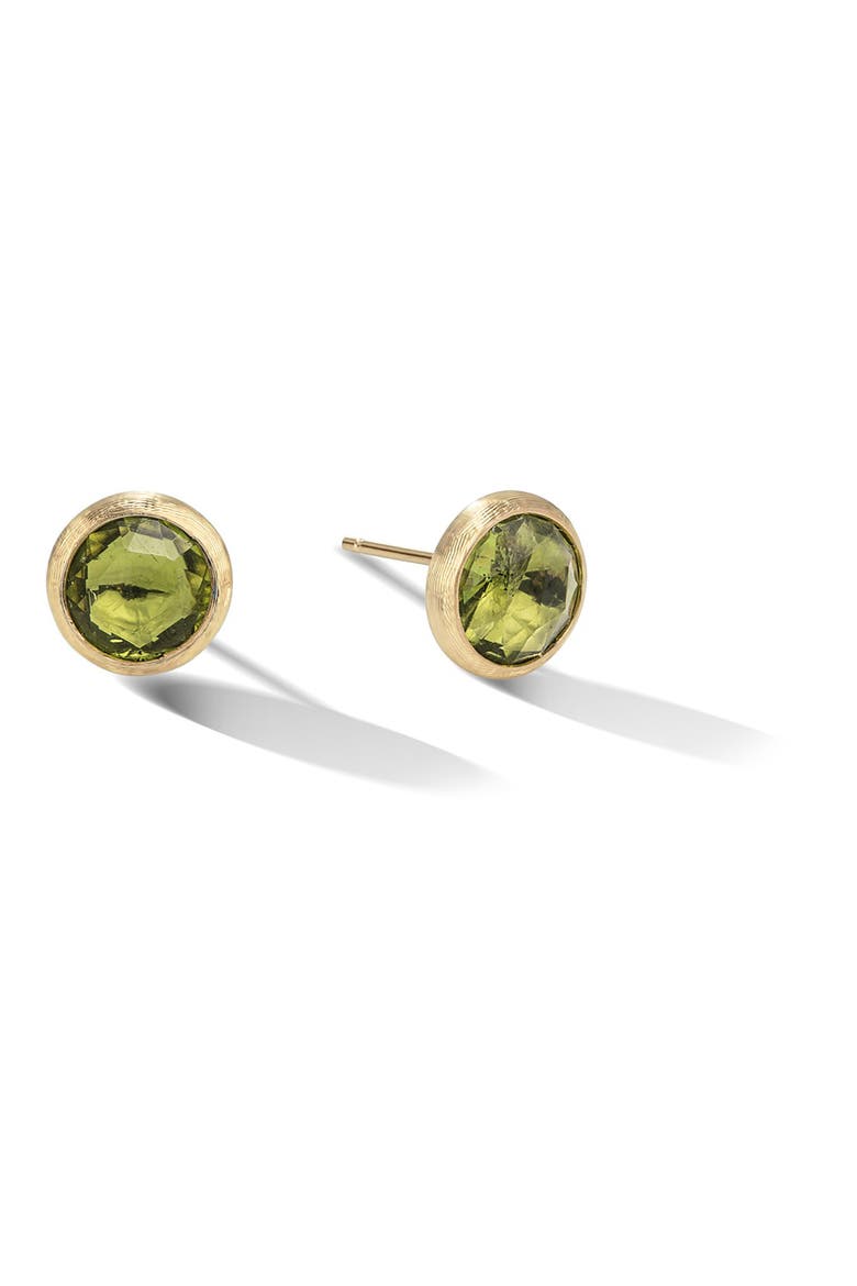 Jaipur Peridot Stud Earrings, Main, color, YELLOW GOLD/ PERIDOT