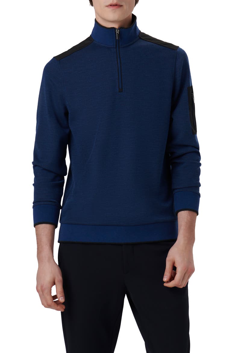 Quarter Zip Pullover, Main, color, NIGHT BLUE