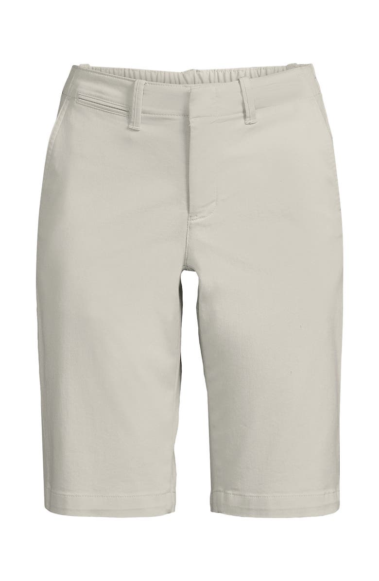 Lands' End Elastic Back Classic 12" Chino Shorts, Alternate, color, Light Stone