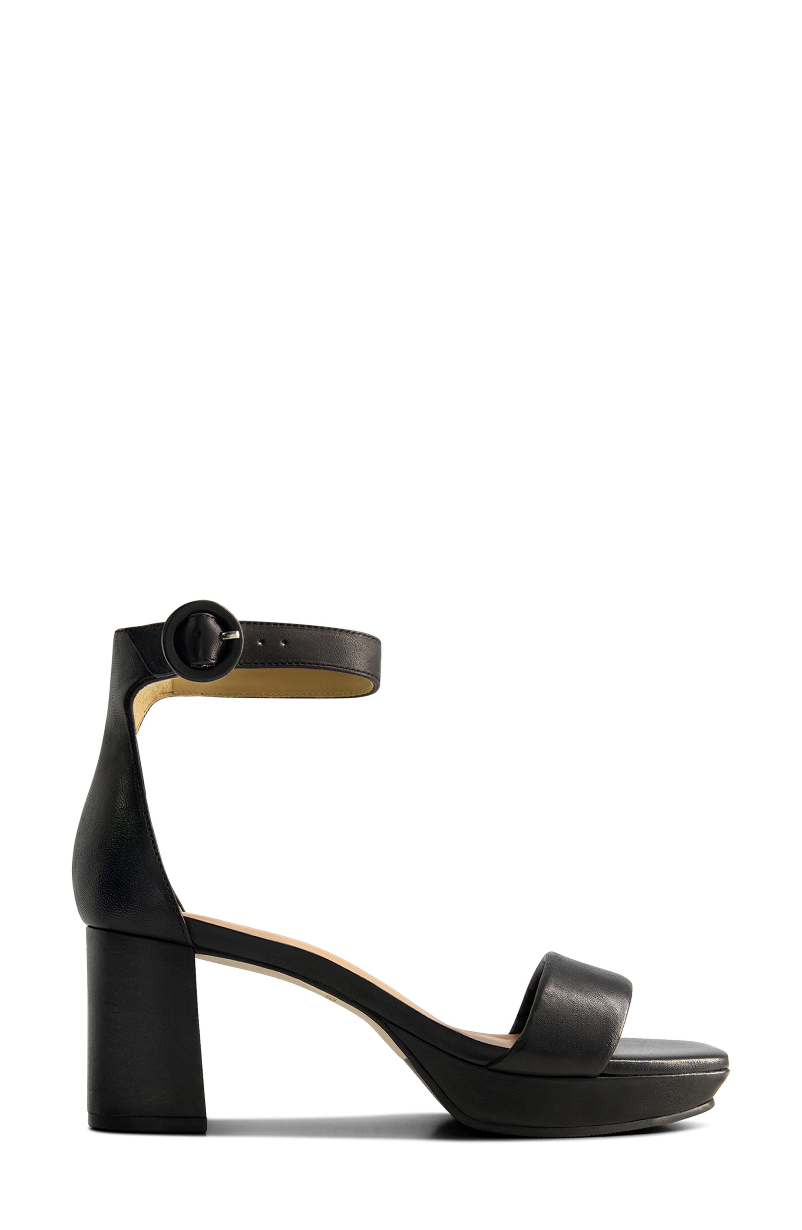 Bernardo Footwear Carla Square Toed Ankle Strap Sandal, Alternate, color, Black Antique Calf