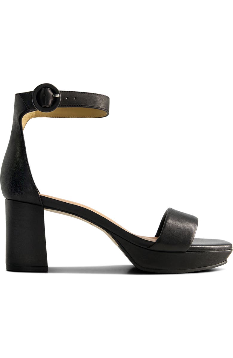 Bernardo Footwear Carla Square Toed Ankle Strap Sandal, Alternate, color, Black Antique Calf