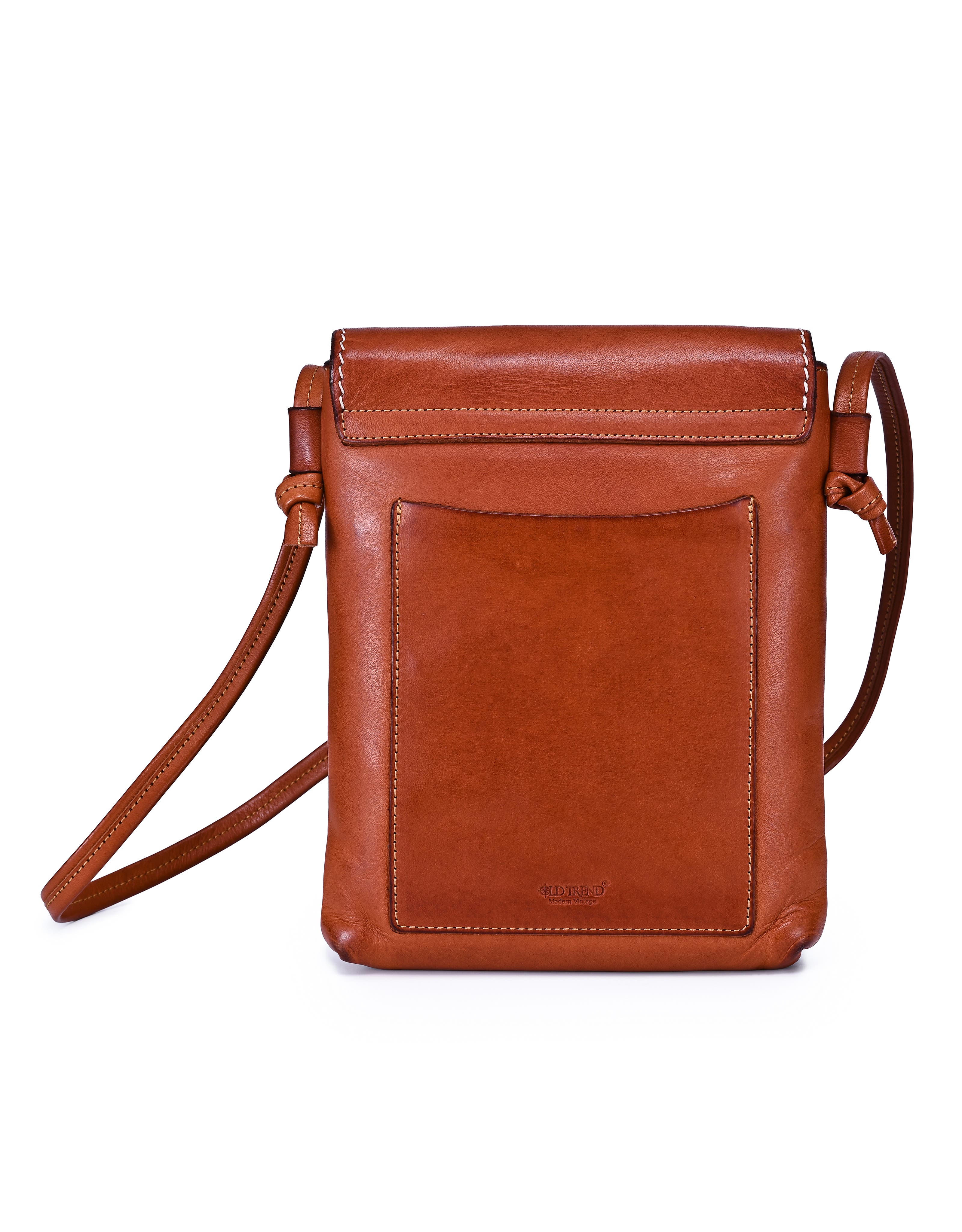 Ixia Genuine Leather Minimal Everyday Crossbody, Alternate, color, Cognac