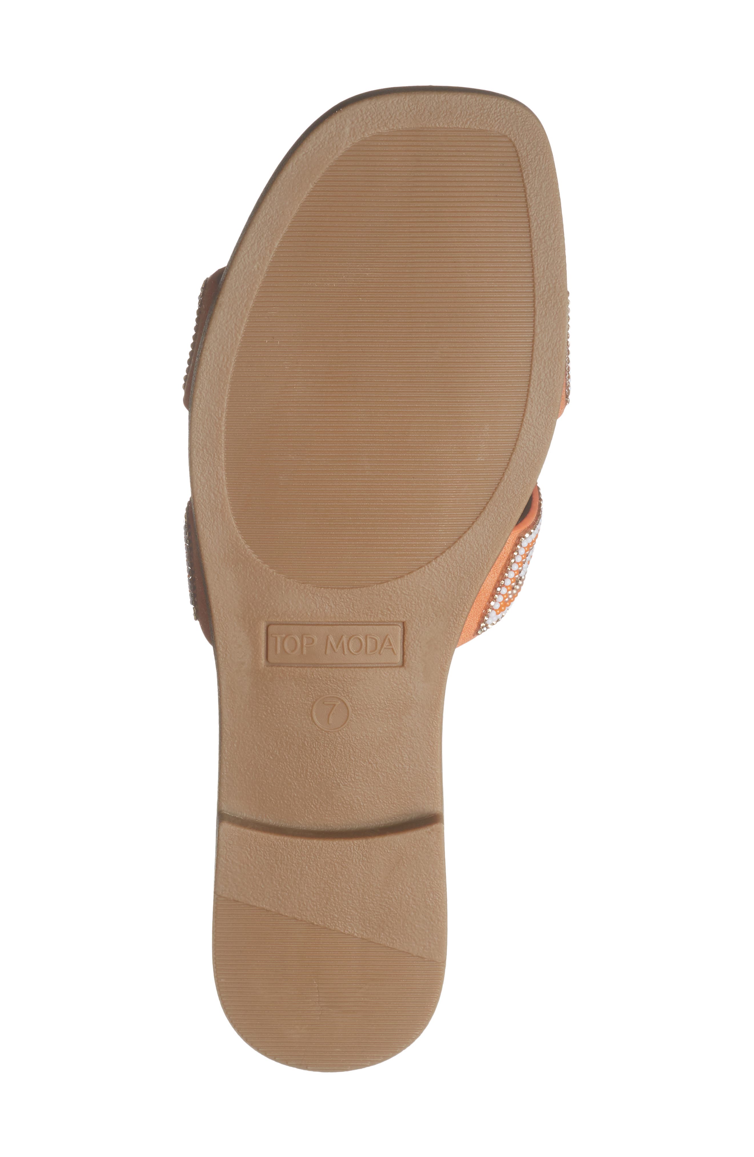 Louise Embellished Slide Sandal, Alternate, color, ORANGE