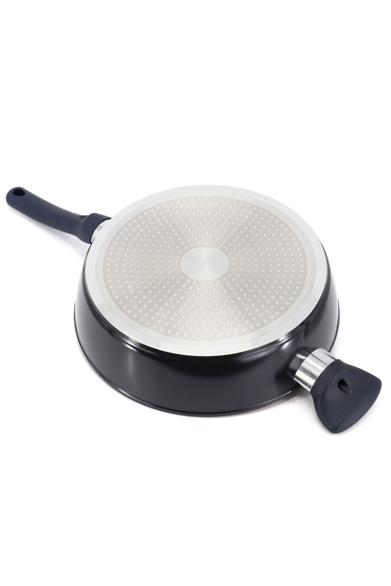 Hawke 3.9 Quart Ceramic Nonstick Aluminum Saute Pan with Lid, Alternate, color, Blue