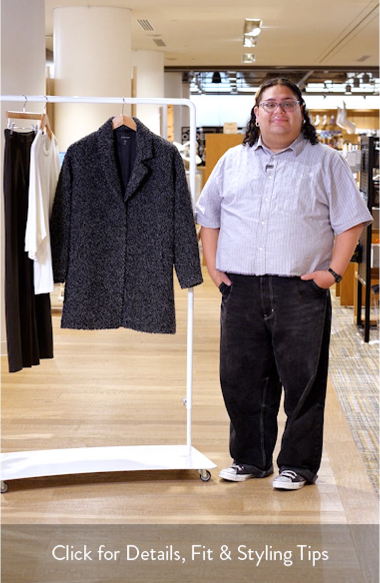 Alpaca & Wool Blend Faux Shearling Coat, sales video thumbnail