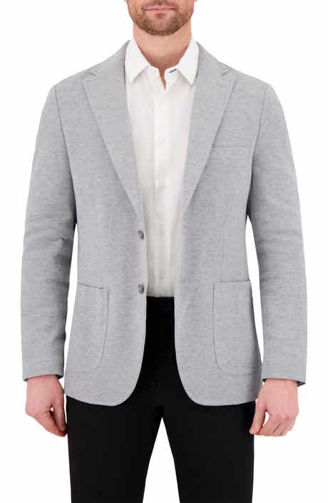 Victor Emmanuel Unstructured Comfort Knit Cotton Blend Sport Coat