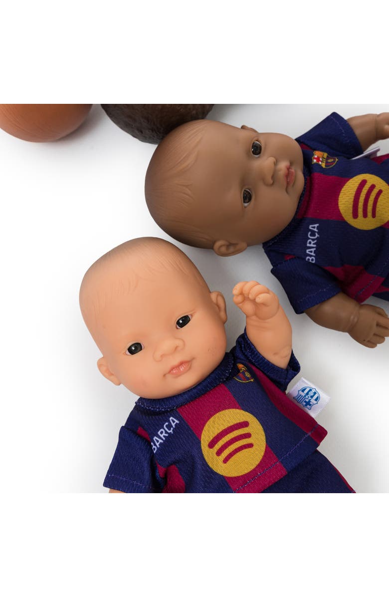 Miniland 8 1/4 inch Baby Boy Doll with Barcelona Soccer Jersey, Alternate, color, Medium Skin