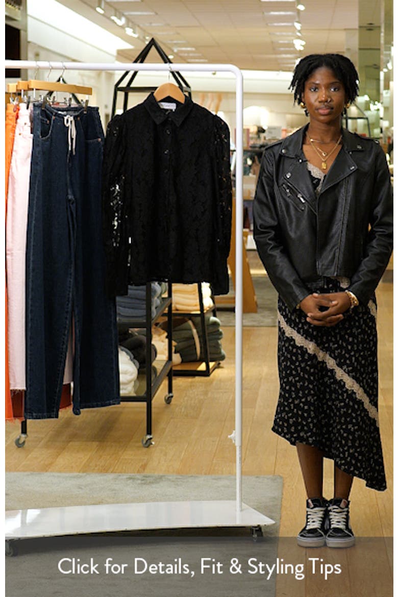 Tadeo Floral Lace Button-Up Shirt video