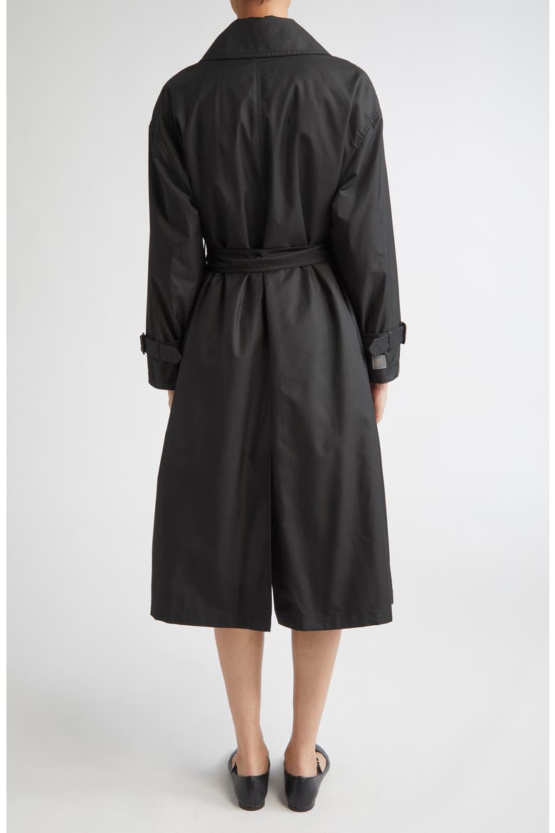 Fiorito Water Repellent Twill Trench Coat, Alternate, color, BLACK