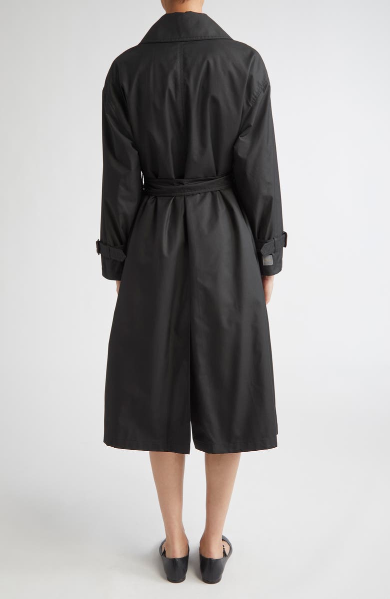 Max Mara Fiorito Water Repellent Twill Trench Coat, Alternate, color, Black