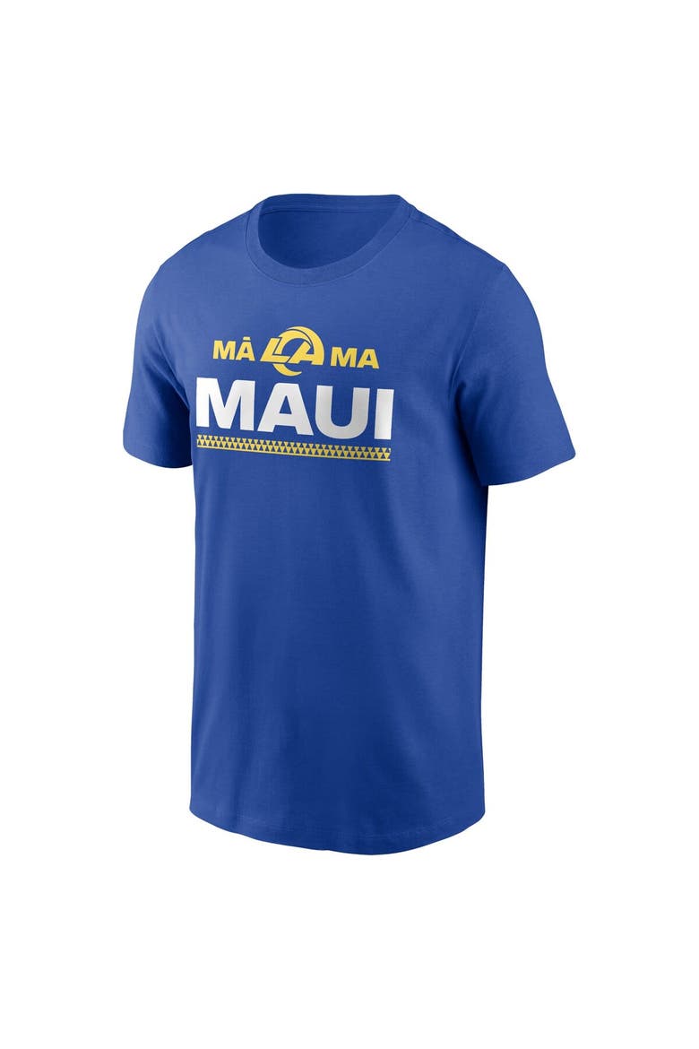 Men's Nike  Royal Los Angeles Rams x Maui Relief T-Shirt, Alternate, color, Royal