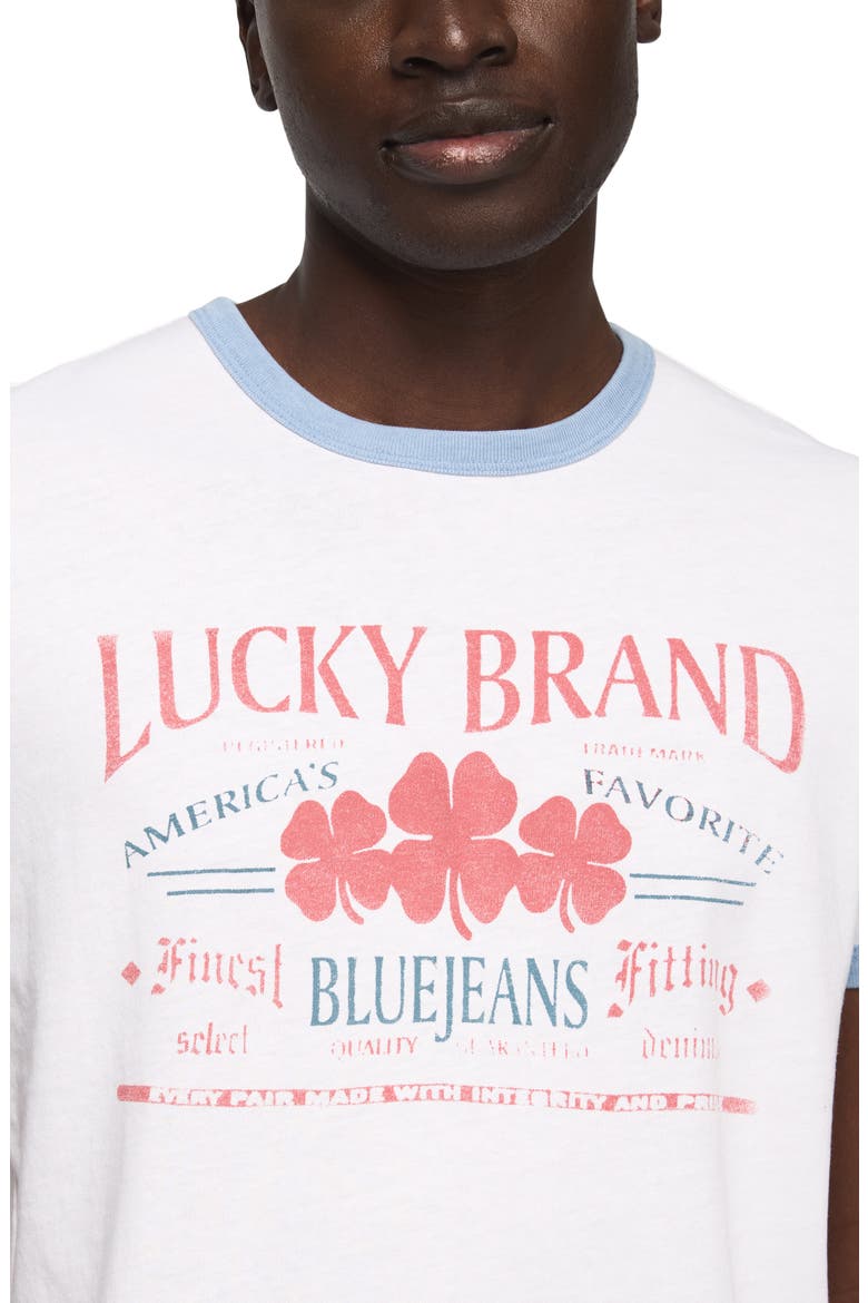 Logo Graphic Ringer T-Shirt, Alternate, color, BRIGHT WHITE