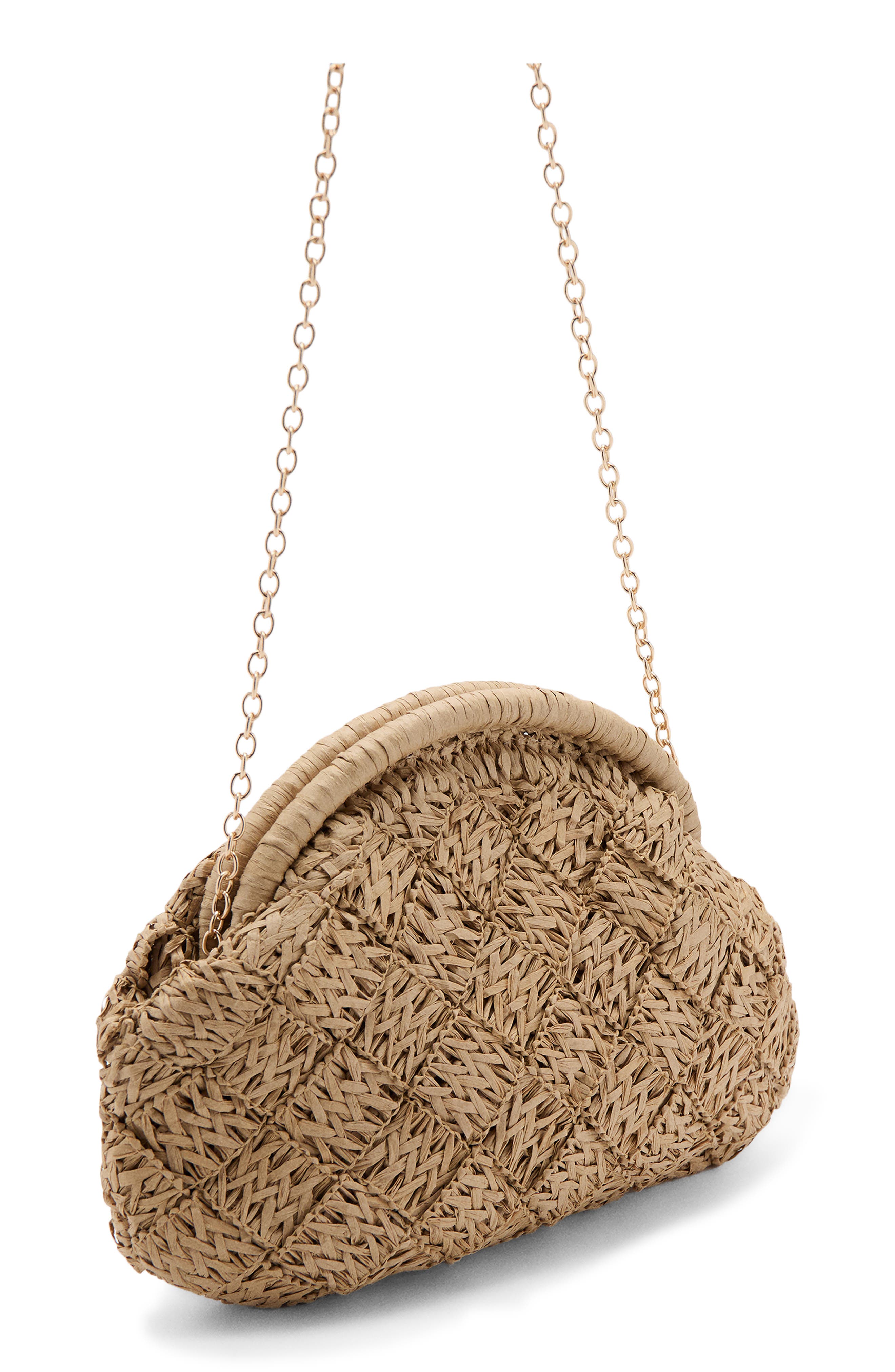 MANGO TEEN Natural Fiber Frame Clutch, Alternate, color, 