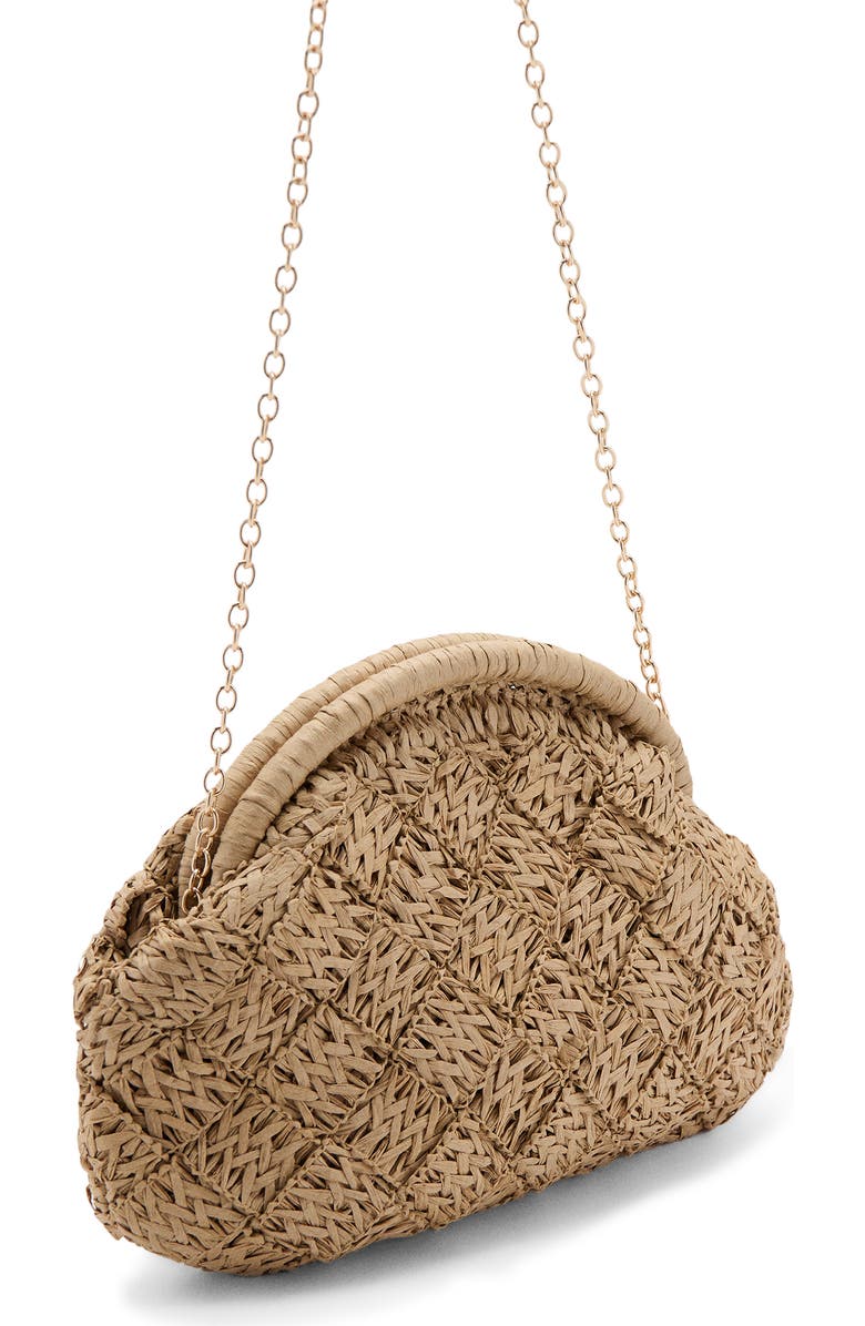 MANGO TEEN Natural Fiber Frame Clutch, Alternate, color,