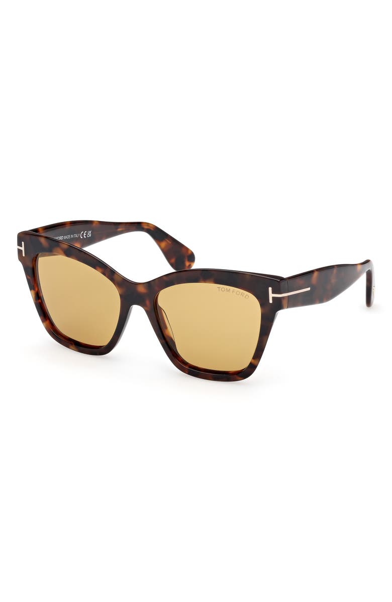 TOM FORD 55mm Butterfly Sunglasses, Alternate, color, Dark Havana / Brown