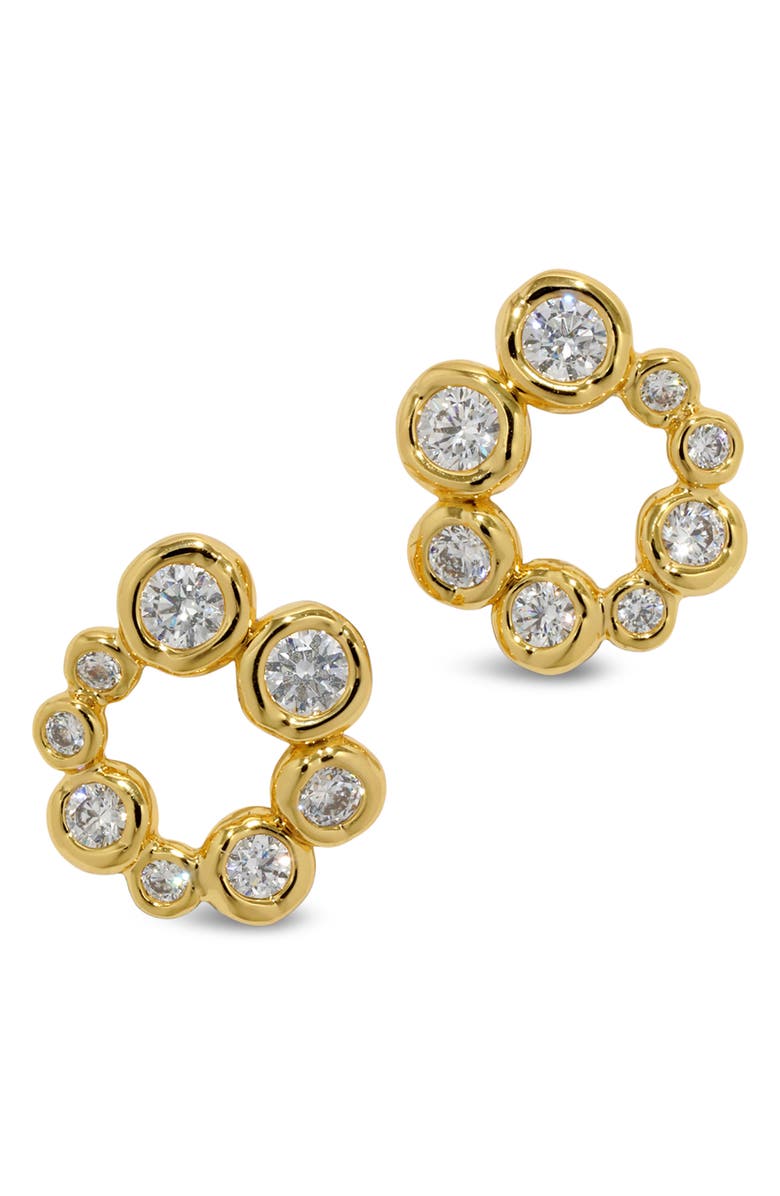 Alexis Bittar Asterales Petite Bubble Stud Earrings, Main, color, Gold Stones
