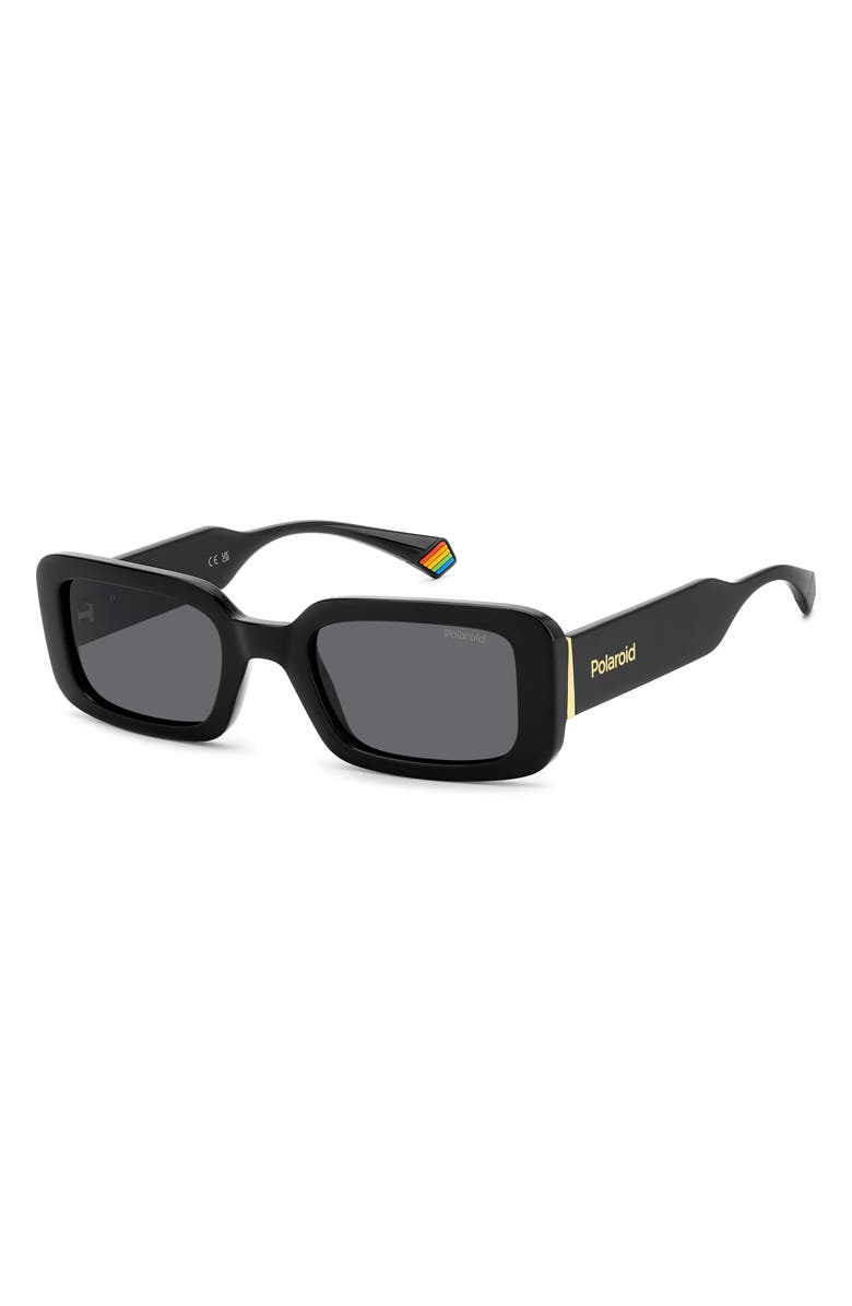 Polaroid 52mm Polarized Rectangular Sunglasses, Alternate, color, 