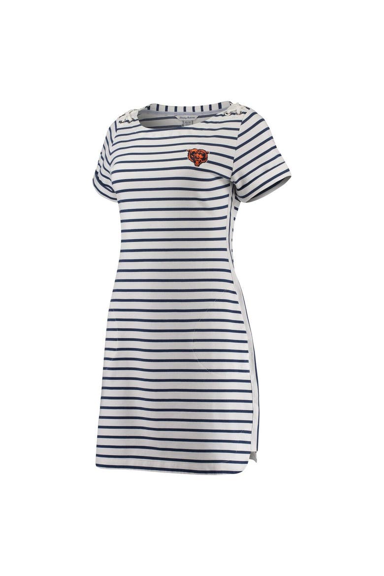 Women's Tommy Bahama White Chicago Bears Tri-Blend Jovanna Striped Dress, Alternate, color, White