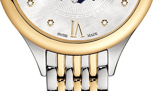 Balmain Watches Two-tone Diamond Moon Phase Bracelet Watch, 31mm