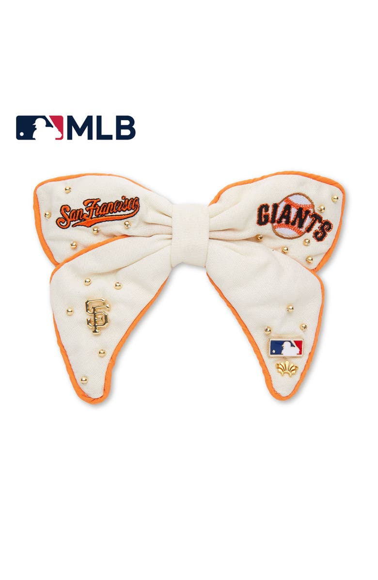 Lele Sadoughi MLB San Francisco Giants Bow Barrette, Main, color, Ivory 100