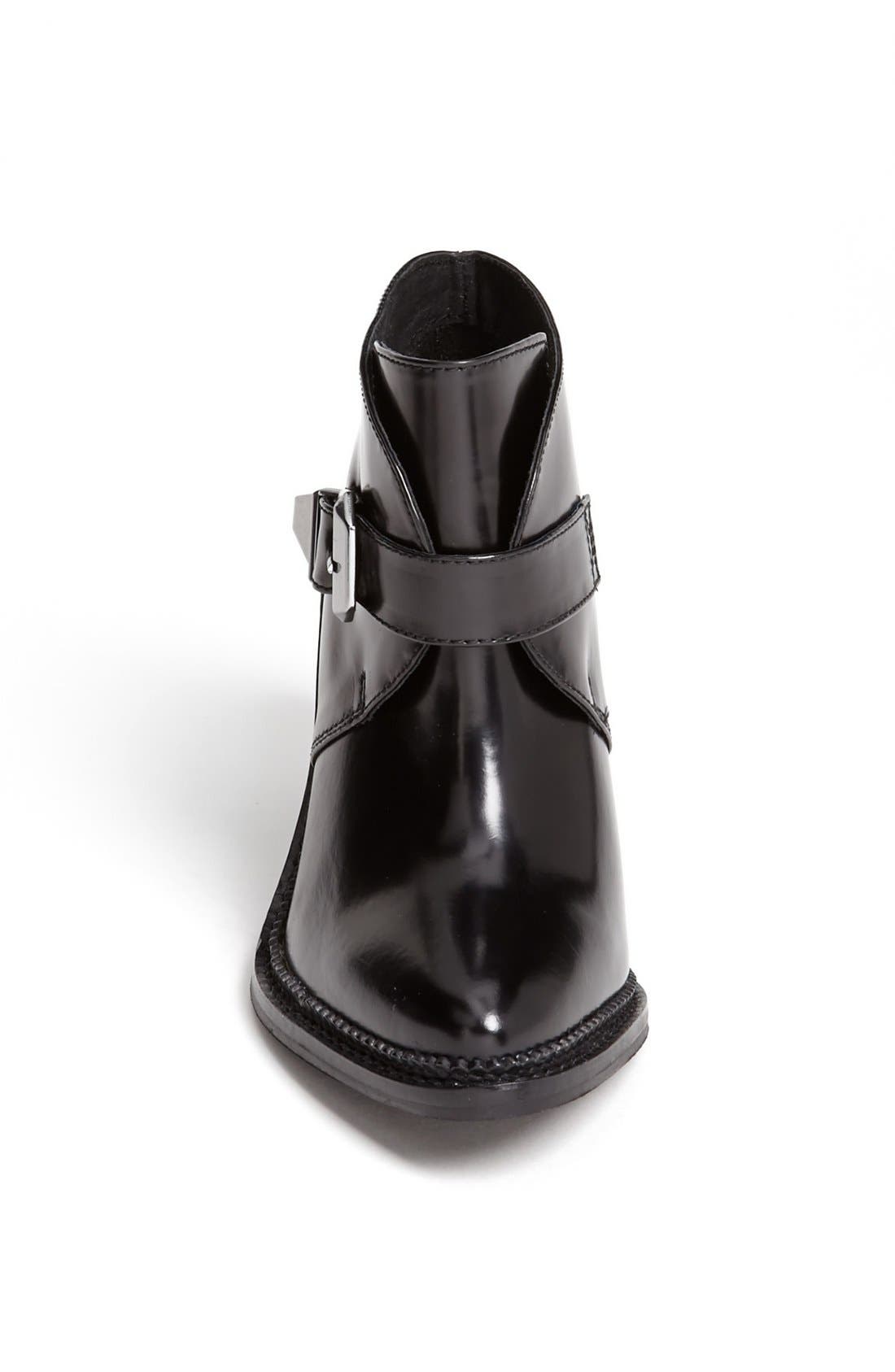 'Aleta' Monk Strap Boot, Alternate, color, BLACK