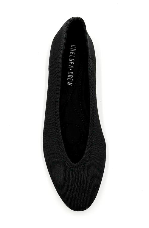 Chelsea Crew Flight Knit Flat In Black Knit