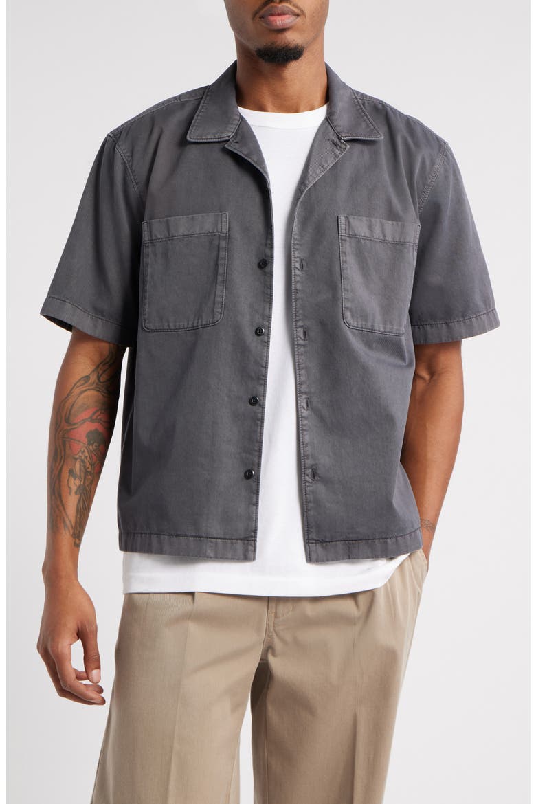 Short Sleeve Mechanic Shirt, Main, color, BLACK FADED