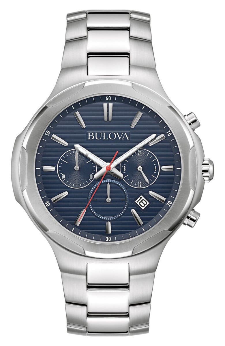 BULOVA Chronograph Bracelet Watch, 46mm, Main, color,