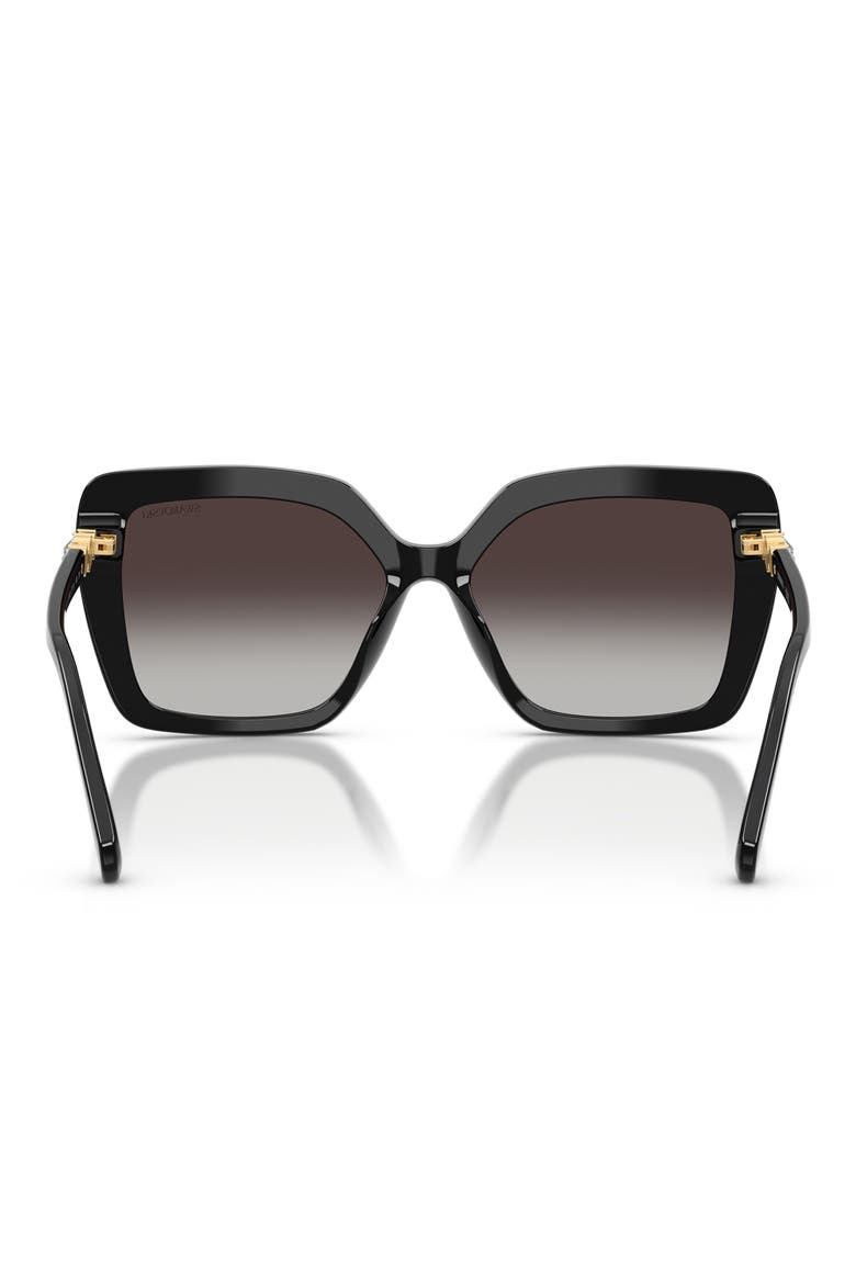 57mm Butterfly Sunglasses, Alternate, color, BLACK / GRADIENT GREY
