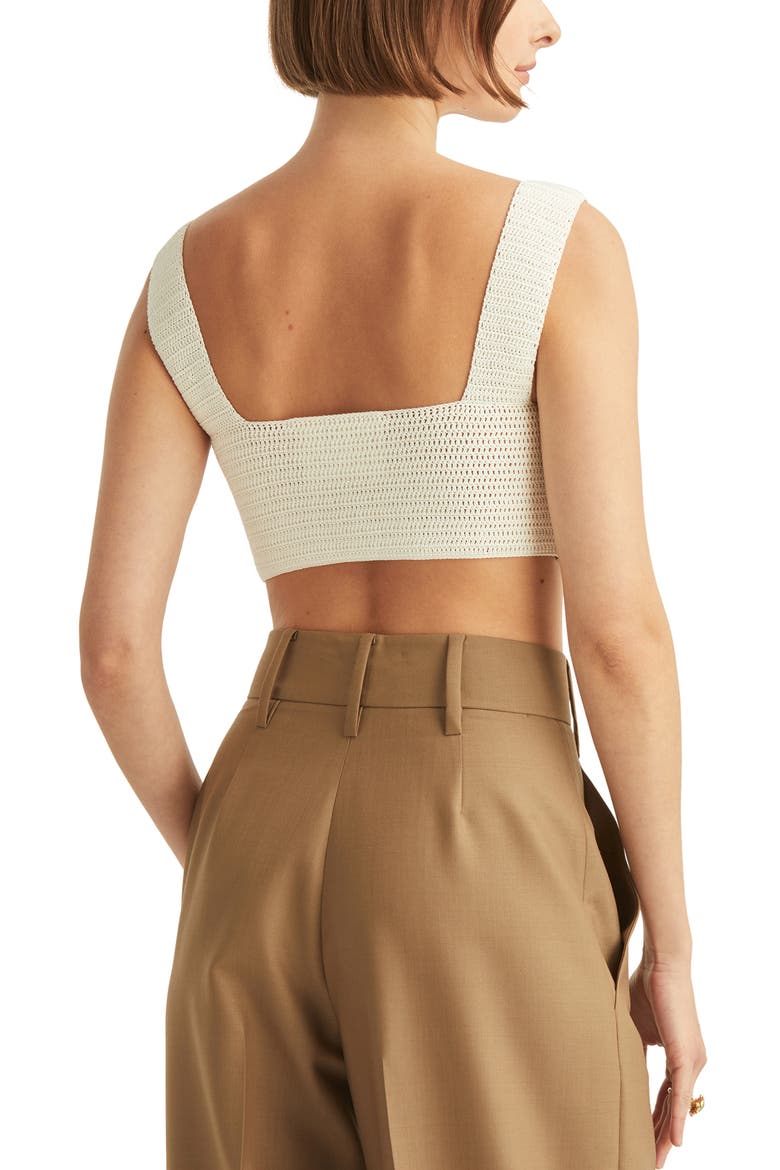 Magnolias Crochet Crop Top, Alternate, color, IVORY MULTI